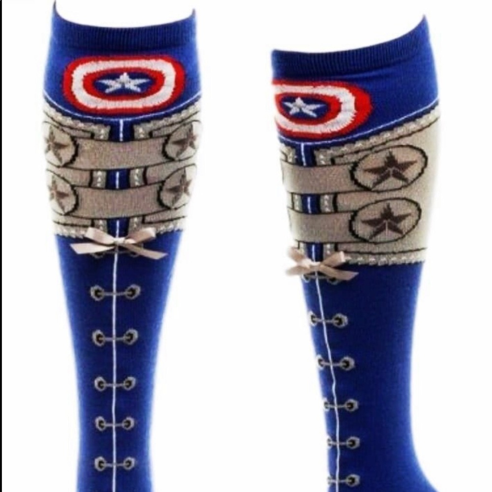 NWT Marvel Captain America Women’s knee socks 2 pairs available